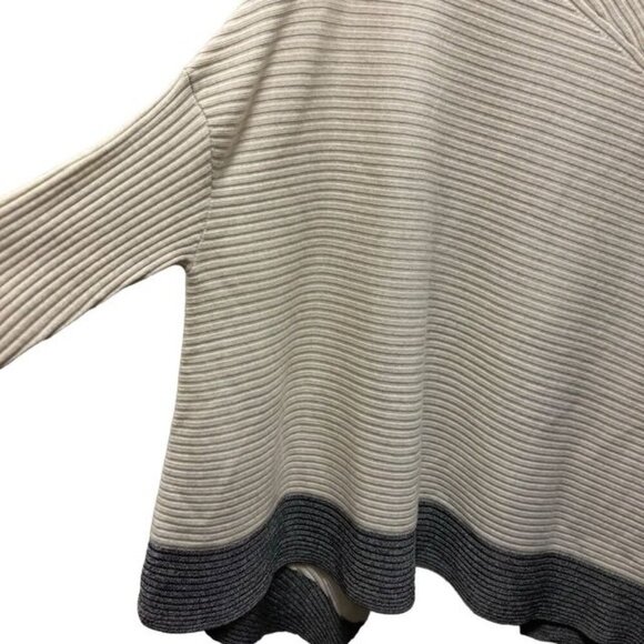 Rag & Bone Reanna Draped  Asymmetrical Ribbed Wool Poncho Sweater Size XS Ivory - Picture 6 of 9